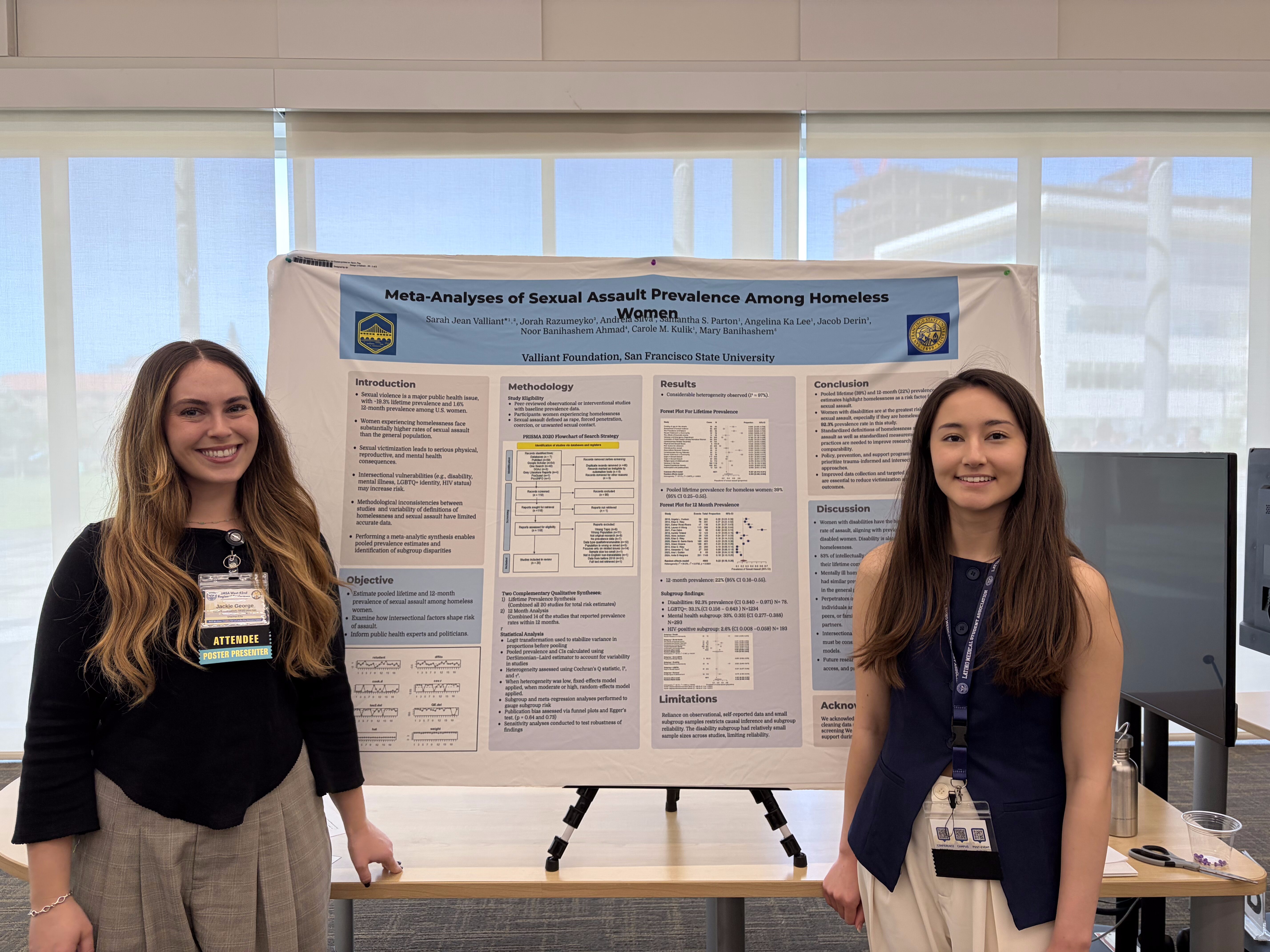 Valliant Foundation team members presenting a research poster